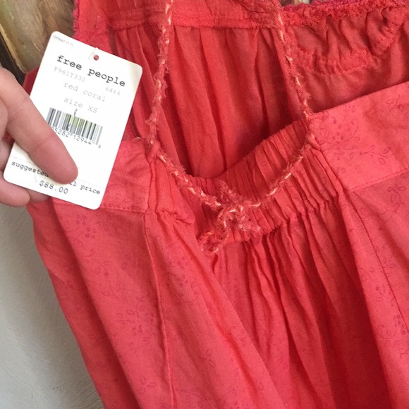 NWT FREE PEOPLE NEW ROMANTICS BRAND BOHO TANK TOP XS - Picture 13 of 13